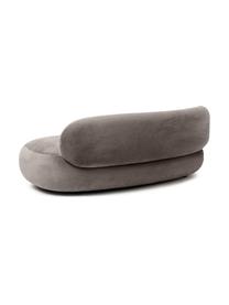 Divano curvo 2 posti Alba, Rivestimento: 97% poliestere, 3% nylon , Struttura: legno massiccio di abete , Piedini: plastica, Tessuto taupe, Larg. 185 x Prof. 114 cm, schienale a sinistra