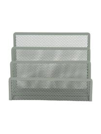 Organizer grigio verde per lettere Essentials, Metallo rivestito, Grigio verde, Larg. 18 x Alt. 13 cm