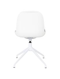 Chaise de bureau tissu bouclé blanc Albert, Tissu bouclé blanc crème, larg. 45 x prof. 52 cm
