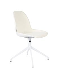 Otočná bouclé židle Albert, Krémově bílá, Š 45 cm, H 52 cm
