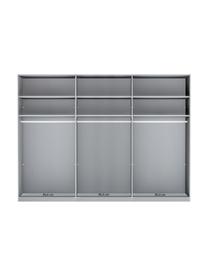 Šatníková skriňa s posuvnými dverami Montreal, 3-dverová, Biela, priehľadná, Š 300 x V 217 cm