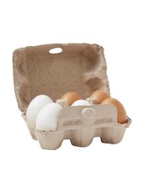 Spielzeug-Set Eggy, 7-tlg., Karton, Holz, Grau, Set mit verschiedenen Größen