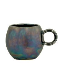 Tasse émaillée artisanale Paula, Grès cérame, Tons bleus, vert, Ø 9 x haut. 8 cm, 275 ml