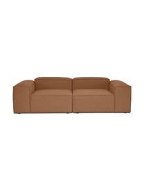 Modulares 3-Sitzer Sofa Dylan in Nougat, Bezug: 100% Polyester Der strapa, Gestell: Massives Kiefernholz, Spe, Füße: Kunststoff Die Füße befin, Braun, B 246 cm x T 113 cm