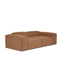 Modulares 3-Sitzer Sofa Dylan in Nougat, Bezug: 100% Polyester Der strapa, Gestell: Massives Kiefernholz, Spe, Füße: Kunststoff Die Füße befin, Braun, B 246 cm x T 113 cm