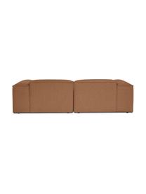 Modulares 3-Sitzer Sofa Dylan in Nougat, Bezug: 100% Polyester Der strapa, Gestell: Massives Kiefernholz, Spe, Füße: Kunststoff Die Füße befin, Braun, B 246 cm x T 113 cm