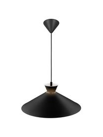 Lámpara de techo Dial, Pantalla: metal recubierto, Anclaje: metal recubierto, Cable: plástico, Negro, Ø 45 x Al 18 cm