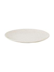 Piatto piano fatto a mano Nordic Vanilla 4 pz, Gres, Bianco crema maculato, Ø 26 cm