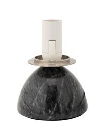 Kleine Tischlampe Shining Pearl mit Marmorfuß, Lampenschirm: Opalglas, Lampenfuß: Marmor, Schwarz, Weiß, Ø 15 x H 21 cm