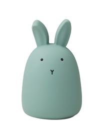 Décoration lumineuse LED enfant Winston Rabbit, 100 % silicone, Vert, Ø 11 cm x haut. 14 cm