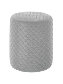 Pouf velours Daisy, Velours gris