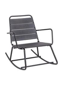 Fauteuil de jardin à bascule Lillian, Acier, revêtement par poudre, Noir, larg. 63 cm x haut. 74 cm