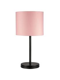 Lampada da comodino rosa Sweet Reverie, Paralume: tessuto, Base della lampada: metallo rivestito, Rosa, nero, Ø 22 x Alt. 45 cm