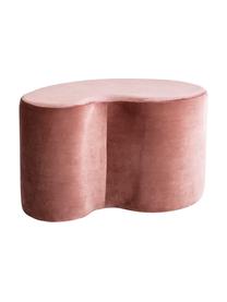 Pouf in velluto rosa Cloe, Rivestimento: poliestere (velluto), Struttura: legno di pino, pannelli d, Rosa, Larg. 80 x Prof. 50 cm