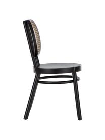 Chaise en cannage Retro, Noir, larg. 45 x prof. 54 cm