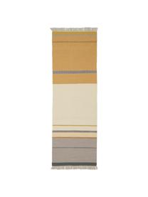 Tapis de couloir en laine multicolore tissé main Metallum, Multicolore