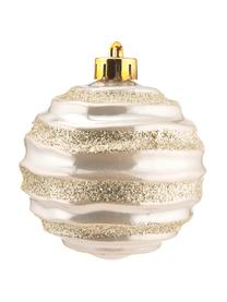 Set de bolas de Navidad irrompibles Turnip Ø 7 cm, 60 uds., Oro, plata, blanco, Ø 7 cm