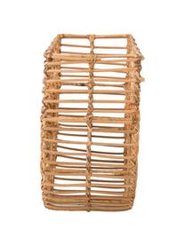 Handgewebter Wand-Aufbewahrungskorb Lart aus Rattan, Rattan, Braun, B 35 x H 32 cm