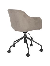 Silla de oficina tapizada en pana Junzo, Tapizado: 100% poliéster Alta resis, Estructura: metal con pintura en polv, Ruedas: plástico, Tejido taupe, An 60 x F 57 cm