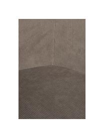 Gestoffeerde bureaustoel Junzo van corduroy in taupe, Bekleding: 100% polyester Met 20.000, Frame: gepoedercoat metaal, Wieltjes: kunststof, Geweven stof taupe, B 60 x D 57 cm