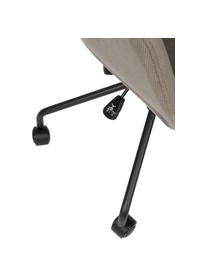 Silla de oficina tapizada en pana Junzo, Tapizado: 100% poliéster Alta resis, Estructura: metal con pintura en polv, Ruedas: plástico, Tejido taupe, An 60 x F 57 cm