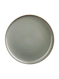 Raňajkový tanier z kameniny Saisons Eucalyptus, 6 ks, Kamenina, Zelená, D 21 x V 1 cm