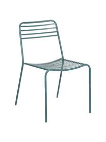 Metalen stoelen Tula, 2 stuks, Gepoedercoat metaal, Groen, B 48 x D 54 cm