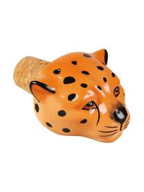 Zátka na láhev Leopard, Keramika, korek, Oranžová, černá, Š 5 cm, V 5 cm