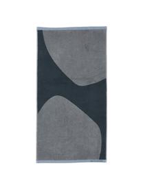 Asciugamano in cotone biologico Rock, 100% cotone biologico, Blu, grigio, Asciugamano, Larg. 50 x Lung. 95 cm 2 pz