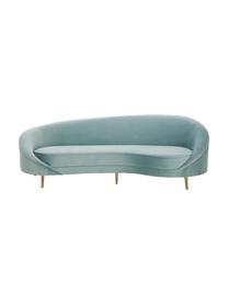 Canapé haricot 3 places velours Gatsby, Velours turquoise, larg. 245 x prof. 102 cm