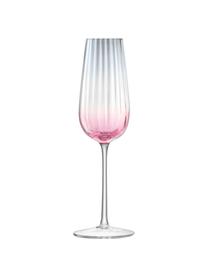 Bicchieri champagne fatti a mano con gradiente Dusk 2 pz, Vetro, Rosa, grigio, Ø 6 x Alt. 23 cm, 250 ml