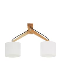 Faretti da soffitto in legno Donna, Paralume: materiale sintetico, Bianco, Larg. 50 x Alt. 36 cm