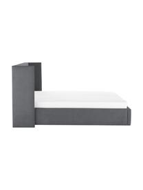 Letto imbottito Star, Rivestimento: poliestere (tessuto testu, Rivestimento: schiuma, certificato Cert, Tessuto antracite, Larg. 200 x Lung. 200 cm