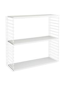 Estante de pared Tomado, Estructura: metal, recubierto, Estante: madera, Gris, blanco, An 68 x Al 70 cm