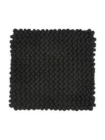 Federa arredo color nero Iona, Retro: 100% cotone, Nero, Larg. 45 x Lung. 45 cm