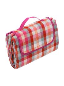 Picknickdeken Clear, Bovenzijde: kunstvezels, Onderzijde: kunststof, Rood, wit, roze, mintkleurig, perzikkleurig, 130 x 170 cm