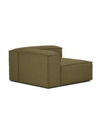 Modulo angolare Lennon, Rivestimento: 100% poliestere Con 115.0, Struttura: legno di pino massiccio, , Piedini: plastica, Tessuto verde oliva, Larg. 119 x Prof. 119 cm, angolo a sinistra