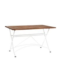 Table pliante de jardin Parklife, Blanc, bois d'acacia