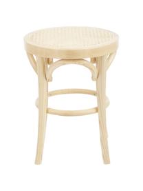 Taburete con tejido vienes Franz, Asiento: ratán, Estructura: madera de haya maciza, Madera clara, Ø 36 x Al 45 cm