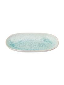 Fuente artesanal esmaltada Areia, Gres, Menta, blanco crudo, beige, L 23 x An 12 cm