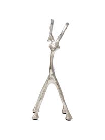 Figura decorativa artesanal ciervo Mistle, Aluminio, Plateado, An 14 x Al 27 cm