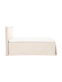 Premium Boxspringbett Violet, Matratze: 5-Zonen-Taschenfederkern, Webstoff Cremeweiss, B 140 x L 200 cm, Härtegrad H3