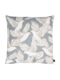 Kissenhülle Wings of Love mit Taubenmotiv, 100% Baumwolle, Hellblau, Weiß, 50 x 50 cm