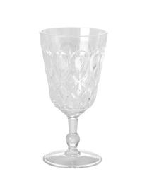Súprava akrylových pohárov na víno so štruktúrou vo vidieckom štýle Swirly, 2 diely, Priesvitná