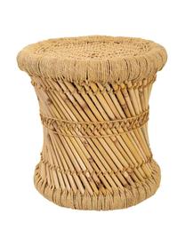 Set de mesas auxiliares para exterior de bambú Ariadna, 2 uds., Madera de bambú, cuerda, Marrón, Set de diferentes tamaños