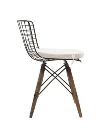 Silla Grid, Metal, madera de abeto, poliéster, Marrón, beige, An 56 x Al 92 cm