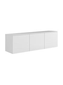 Credenza bassa bianca con ante Join, Pannello di fibra a media densità, verniciato, certificato FSC®, Bianco, Larg. 180 x Alt. 57 cm