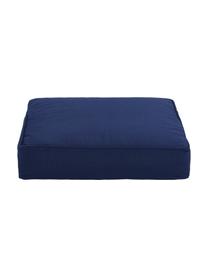 Cuscino sedia alto in cotone blu scuro Zoey, Rivestimento: 100% cotone, Blu scuro, Larg. 40 x Lung. 40 cm