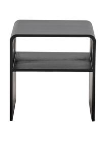 Table d'appoint noire bois d'acacia Hassel, Bois d'acacia, Noir, larg. 38 x prof. 38 cm