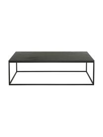 Stolik kawowy z marmuru Alys, Blat: marmur, Stelaż: metal malowany proszkowo, Czarny, marmurowy, S 120 x G 75 cm